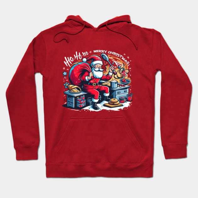 Santa Love Cooking Hoodie by Genbu